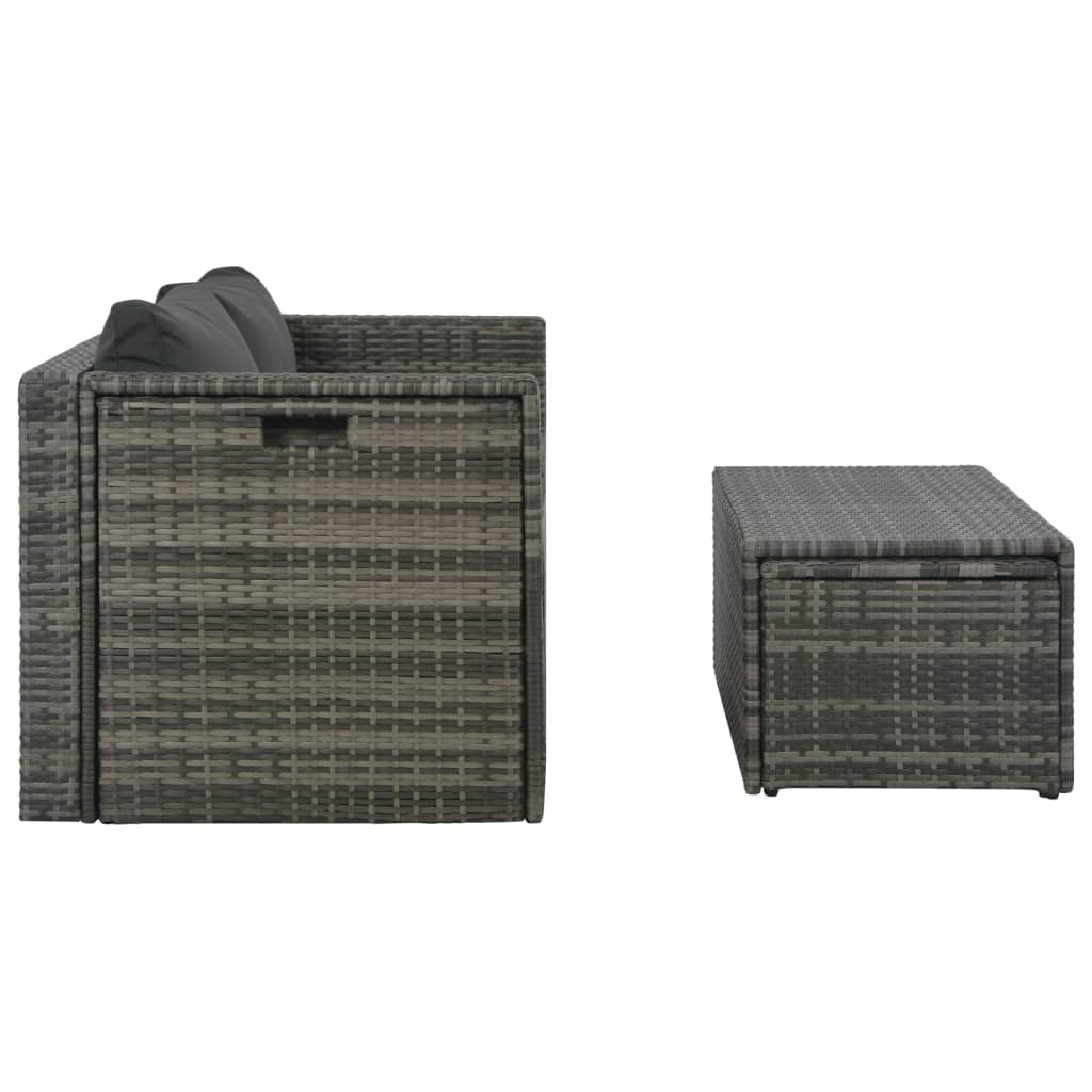 Set Mobilier De Grădină Cu Perne, 6 Piese, , Poliratan