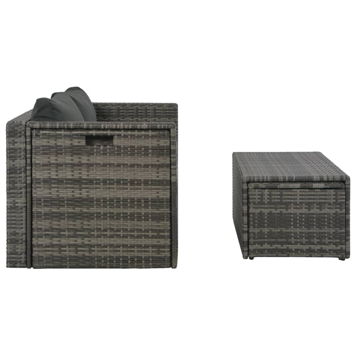 Set Mobilier De Grădină Cu Perne, 6 Piese, , Poliratan