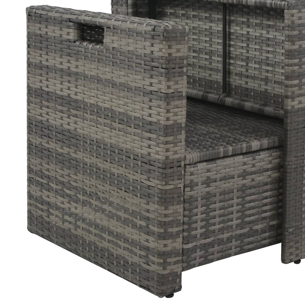 Set Mobilier De Grădină Cu Perne, 6 Piese, , Poliratan