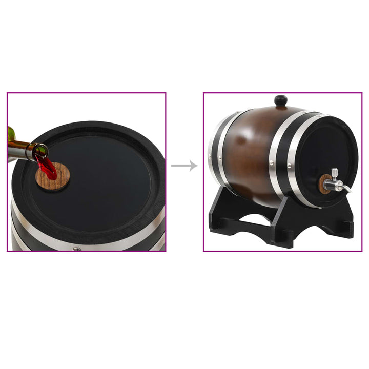 Butoi De Vin Cu Robinet, , Lemn Masiv De Pin