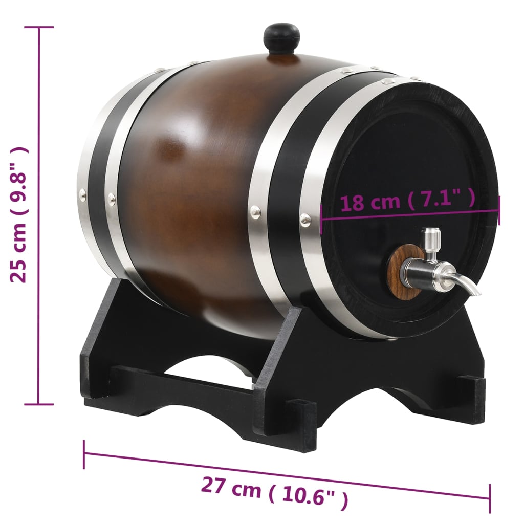 Butoi De Vin Cu Robinet, , Lemn Masiv De Pin