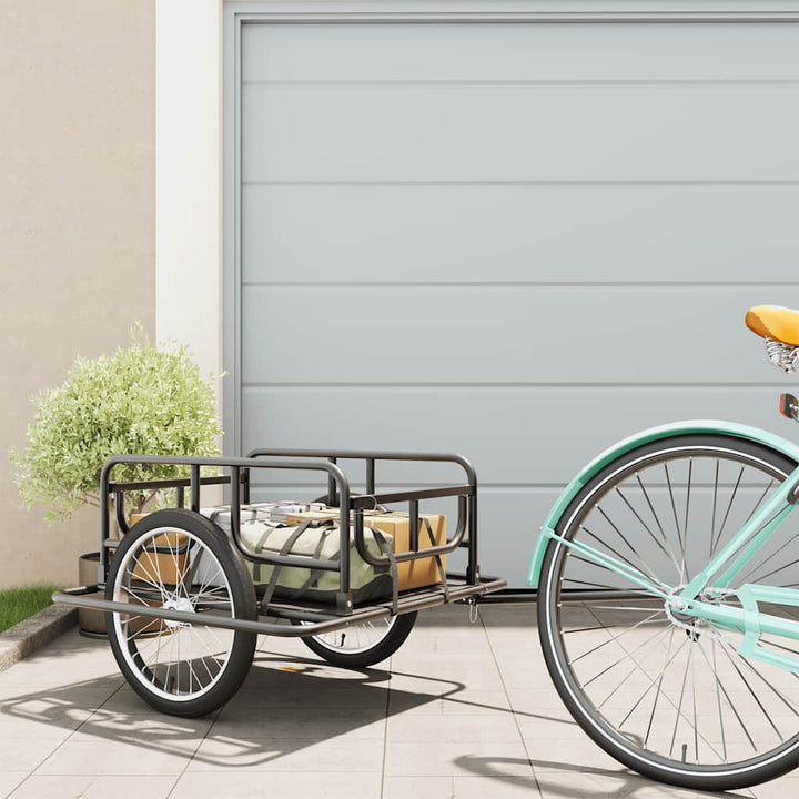 Remorcă De Bicicletă, Negru, 130X73X48,5 Cm, Oțel
