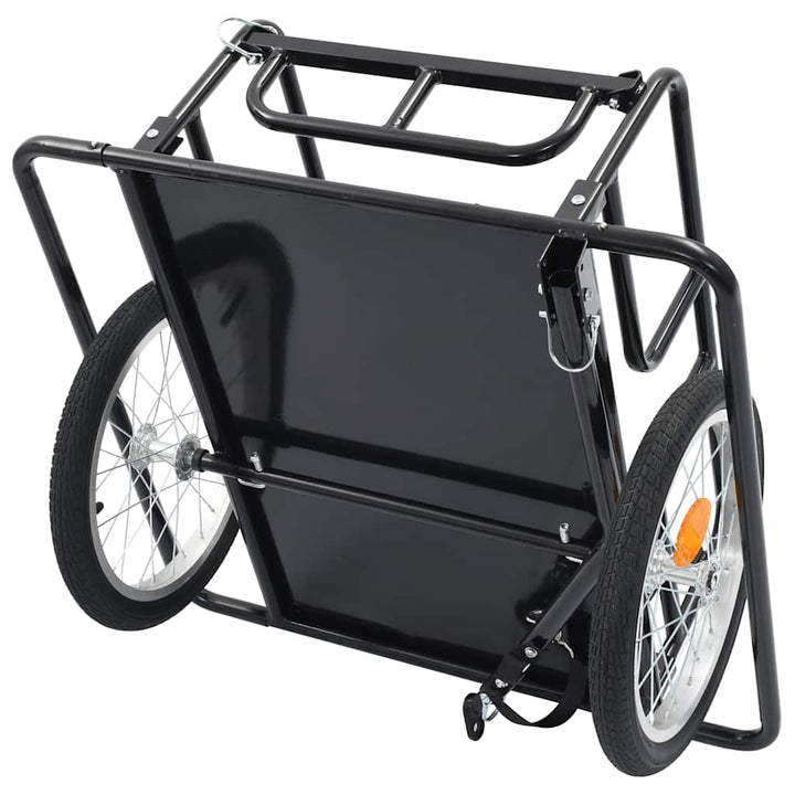 Remorcă De Bicicletă, Negru, 130X73X48,5 Cm, Oțel