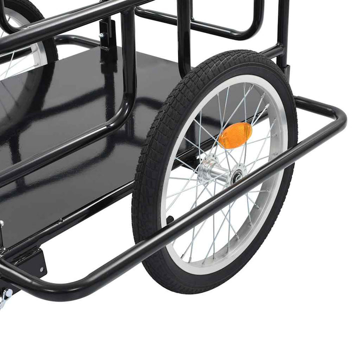 Remorcă De Bicicletă, Negru, 130X73X48,5 Cm, Oțel
