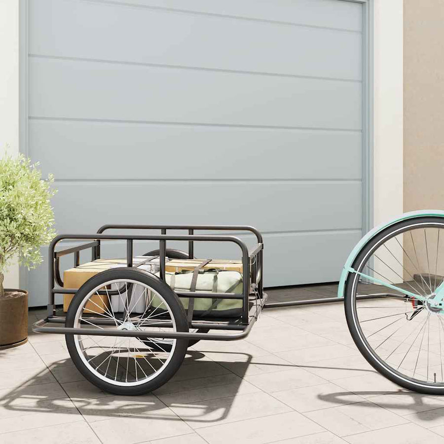 Remorcă De Bicicletă, Negru, 130X73X48,5 Cm, Oțel