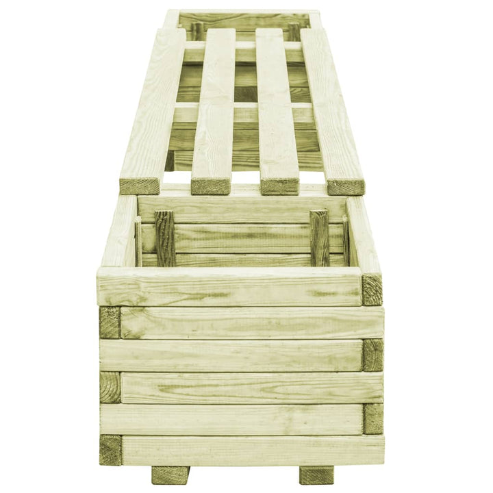 Bancă De Grădină Cu Jardiniere, Lemn De Pin Tratat