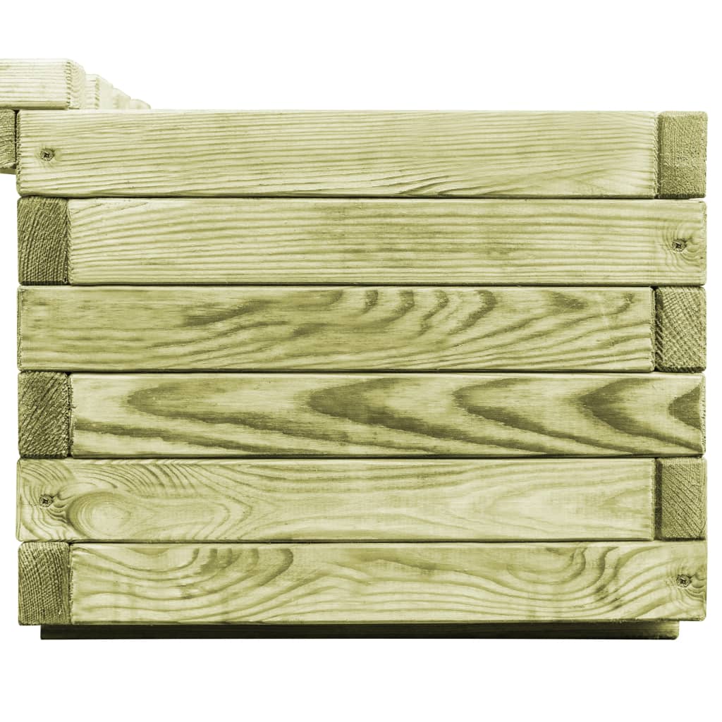 Bancă De Grădină Cu Jardiniere, Lemn De Pin Tratat