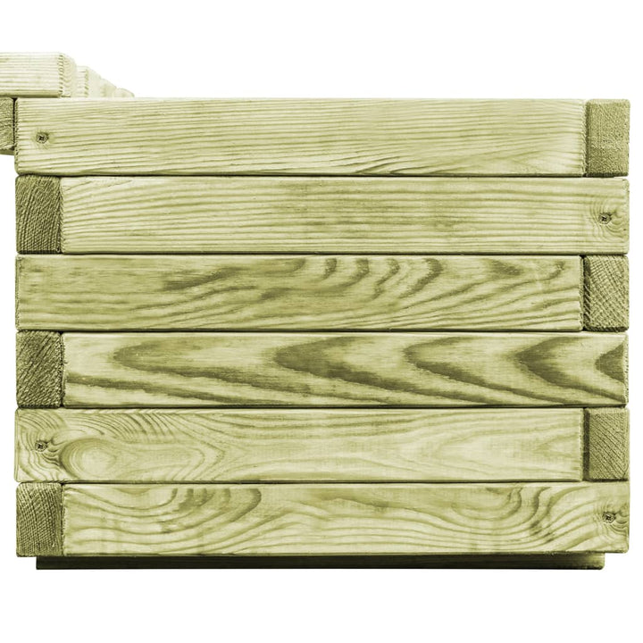 Bancă De Grădină Cu Jardiniere, Lemn De Pin Tratat