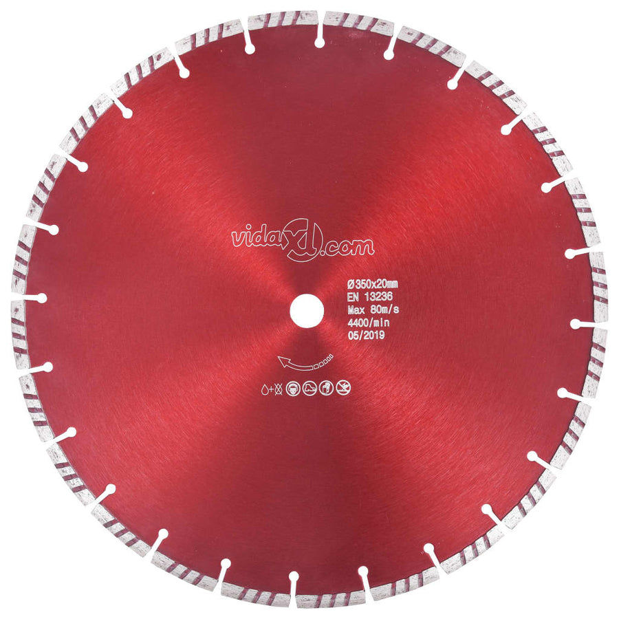 Disc Diamantat De Tăiere Cu Turbo, Oțel, 350 Mm
