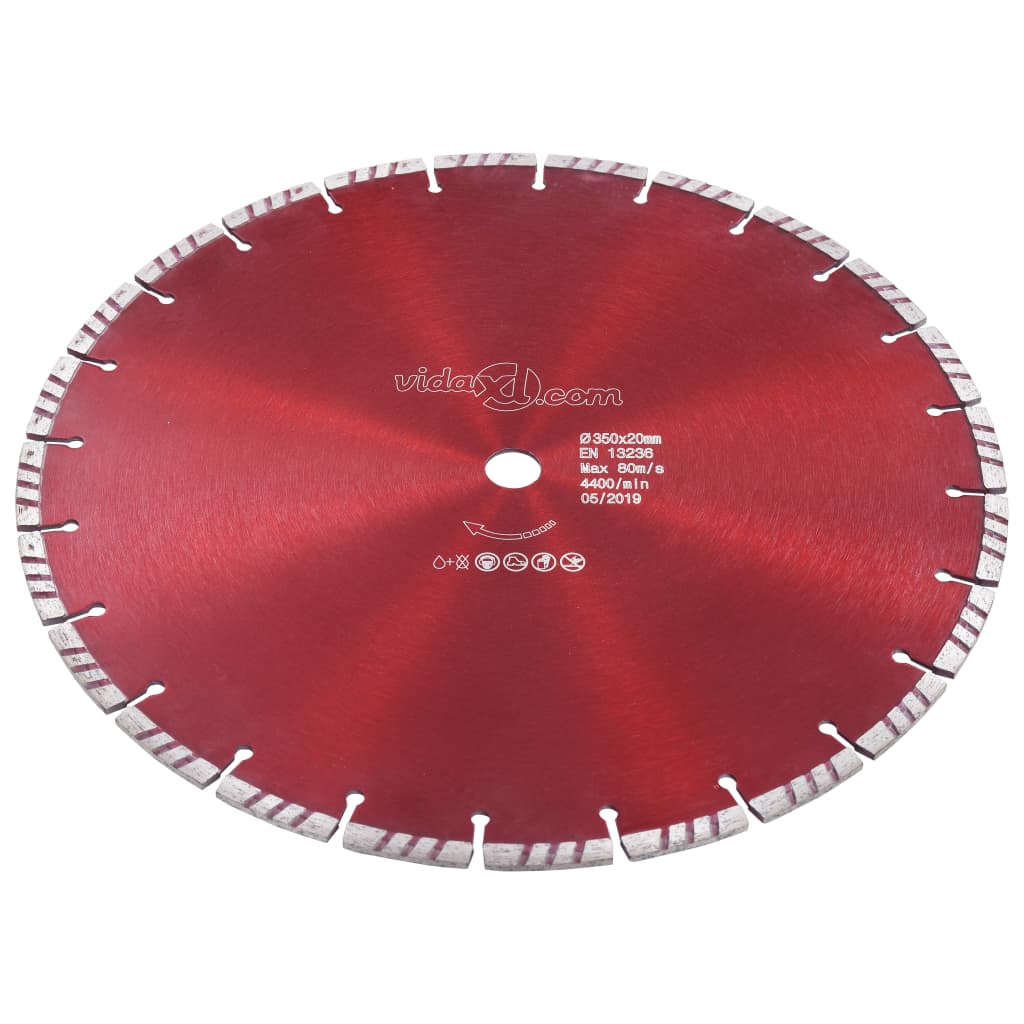 Disc Diamantat De Tăiere Cu Turbo, Oțel, 350 Mm