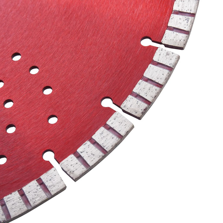 Disc Diamantat De Tăiere Cu Segmente Turbo Și Găuri Oțel 350 Mm