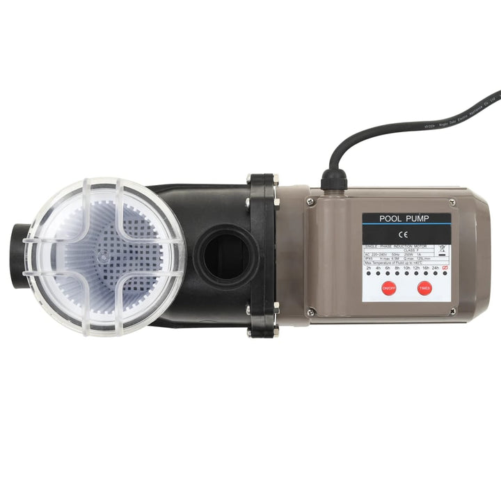 Pompă De Piscină Cu Temporizator, Negru, 0,25 Cp, 8000 L/H