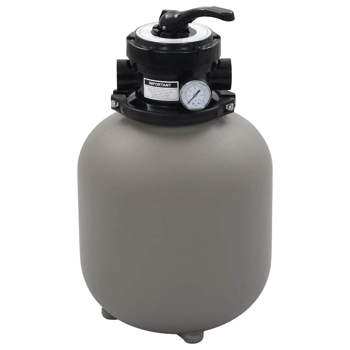 Filtru Cu Nisip Pentru Piscină Cu Supapă 4 Poziții Gri 350 Mm