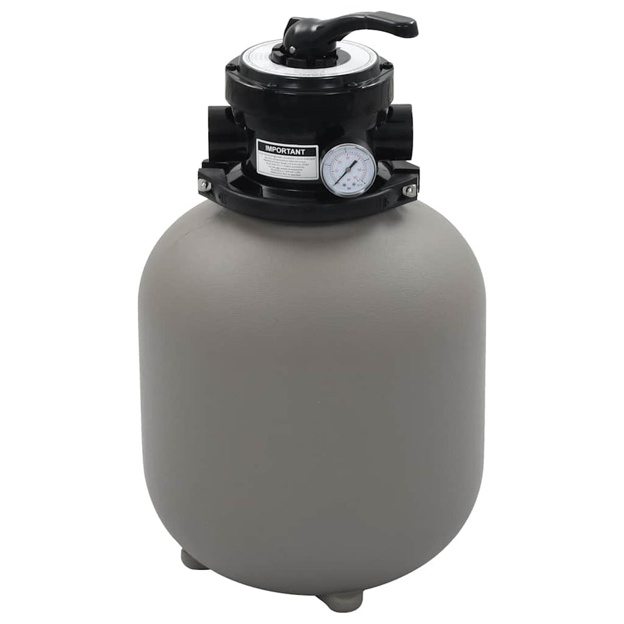 Filtru Cu Nisip Pentru Piscină Cu Supapă 4 Poziții Gri 350 Mm