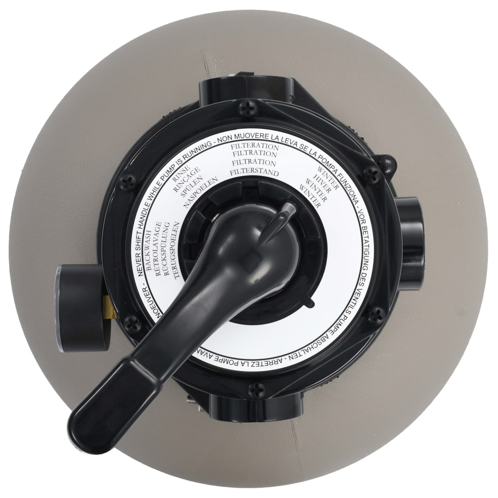 Filtru Cu Nisip Pentru Piscină Cu Supapă 4 Poziții Gri 350 Mm