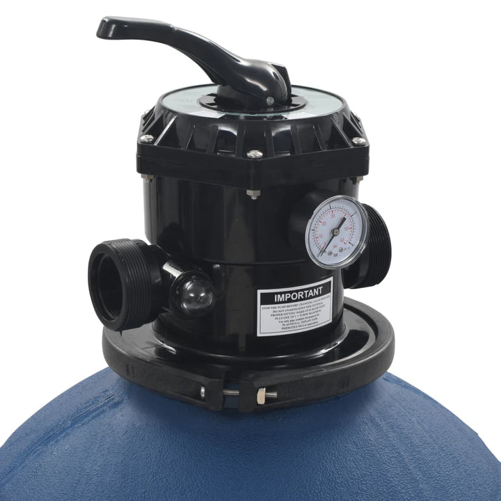 Filtru Cu Nisip Pentru Piscină Supapă 6 Poziții Albastru