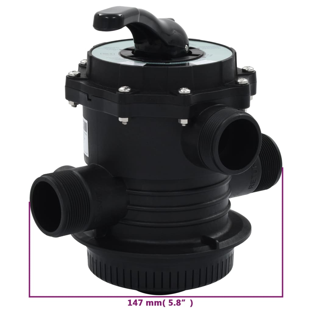 Supapă Multiport Pentru Filtre Cu Nisip, Abs, 1,5&quot;, 6 Căi