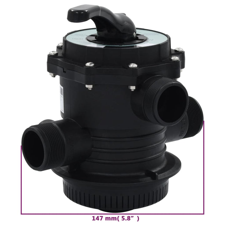 Supapă Multiport Pentru Filtre Cu Nisip, Abs, 1,5&quot;, 6 Căi