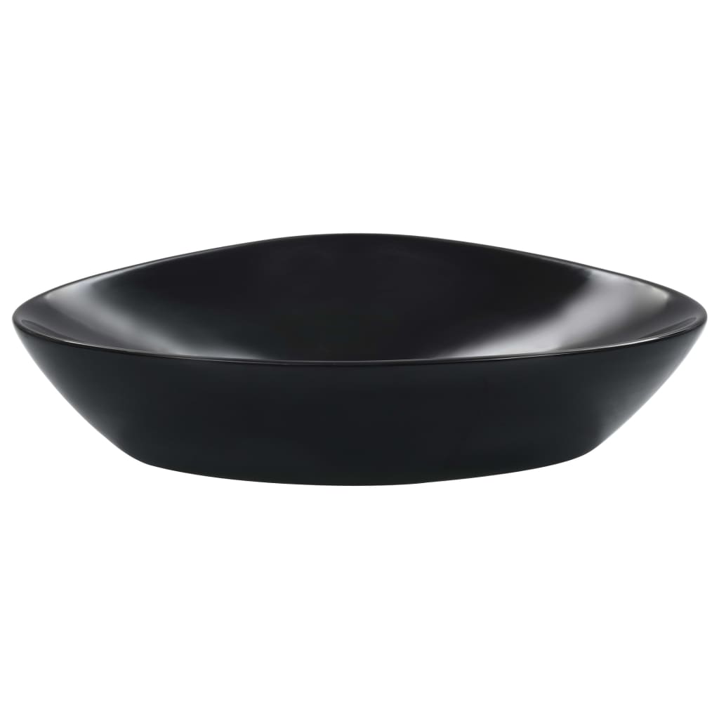 Chiuvetă De Baie, Negru, 58,5X39X14 Cm, Ceramică