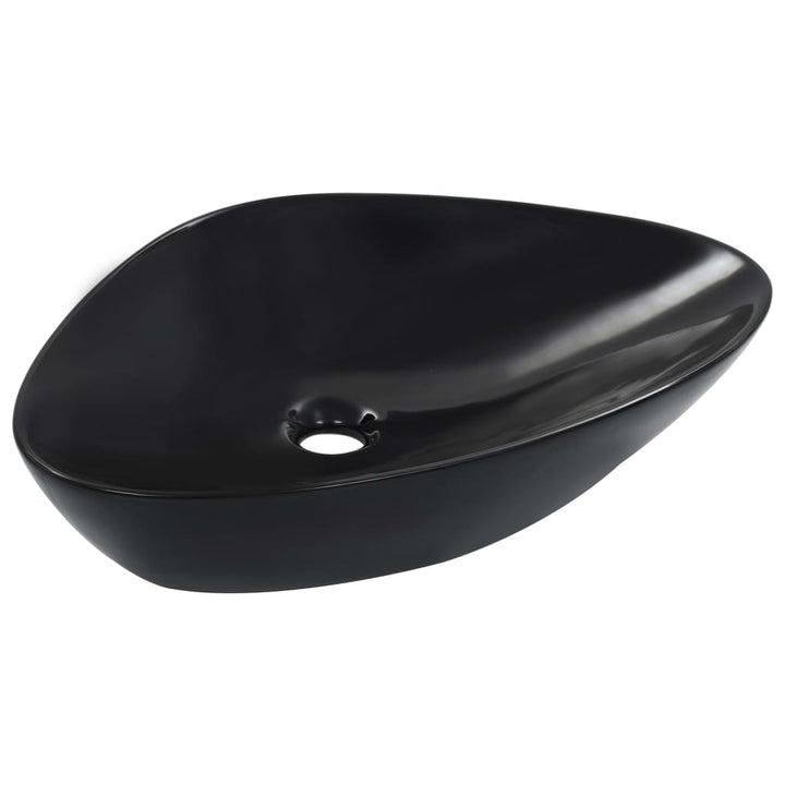 Chiuvetă De Baie, Negru, 58,5X39X14 Cm, Ceramică