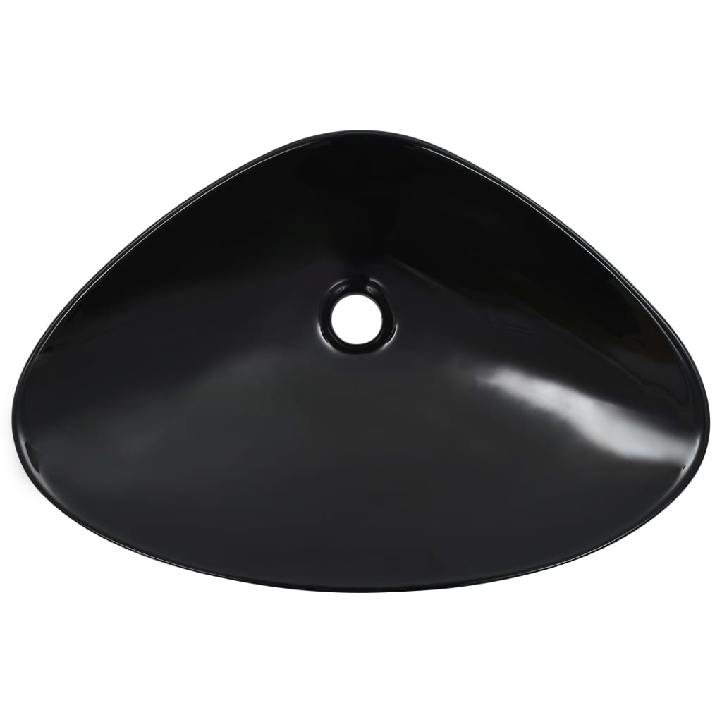 Chiuvetă De Baie, Negru, 58,5X39X14 Cm, Ceramică