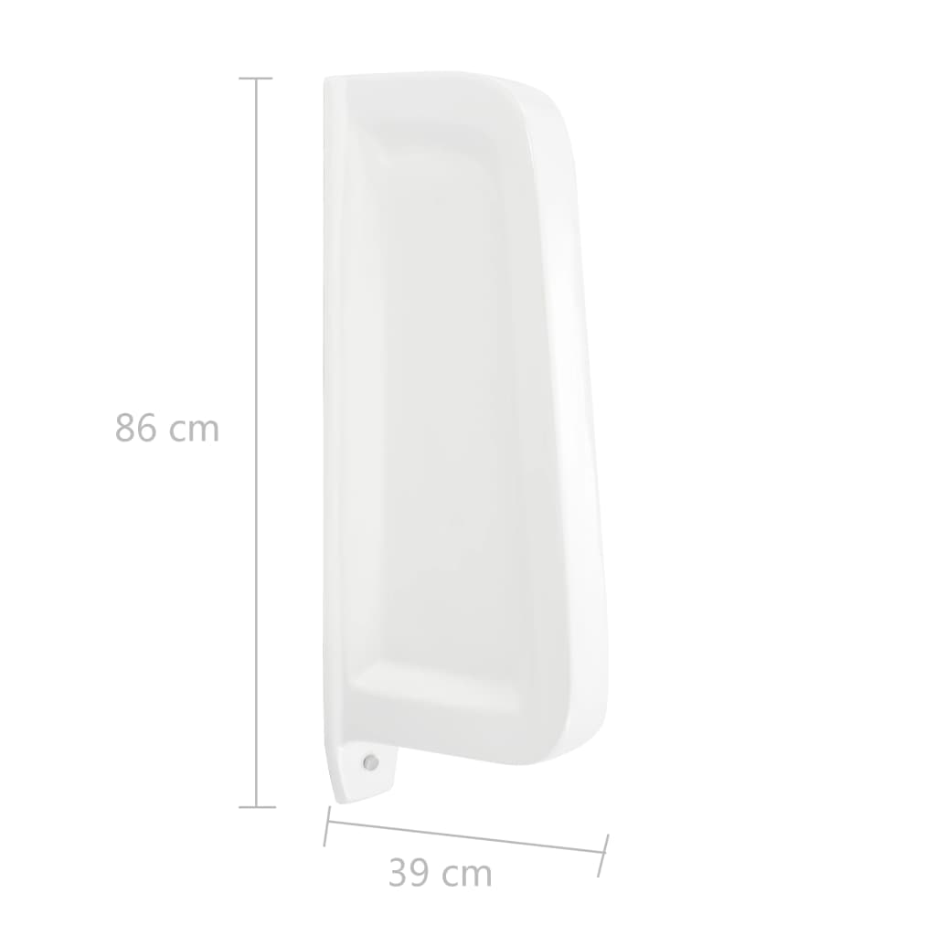 Paravan Protecție Pisoar Cu Montaj În Perete Alb Ceramică