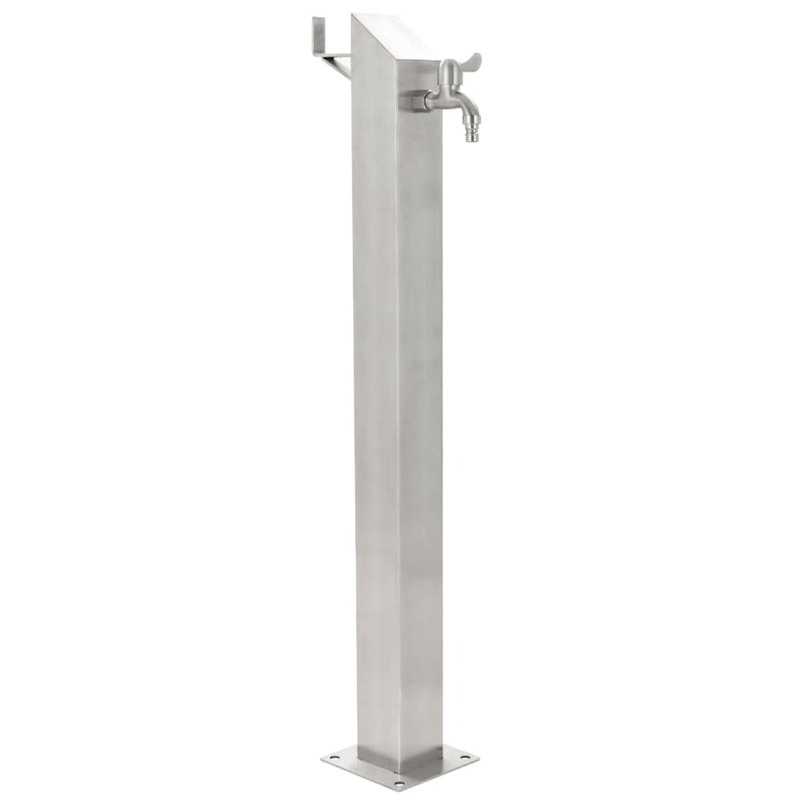 Coloană De Apă Pentru Grădină, 95 Cm, Oțel Inoxidabil, Pătrat