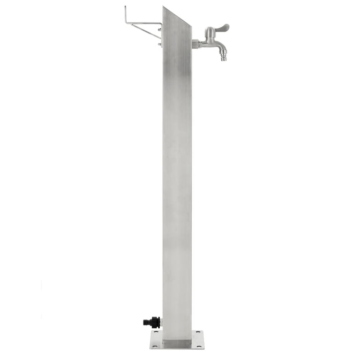 Coloană De Apă Pentru Grădină, 95 Cm, Oțel Inoxidabil, Pătrat