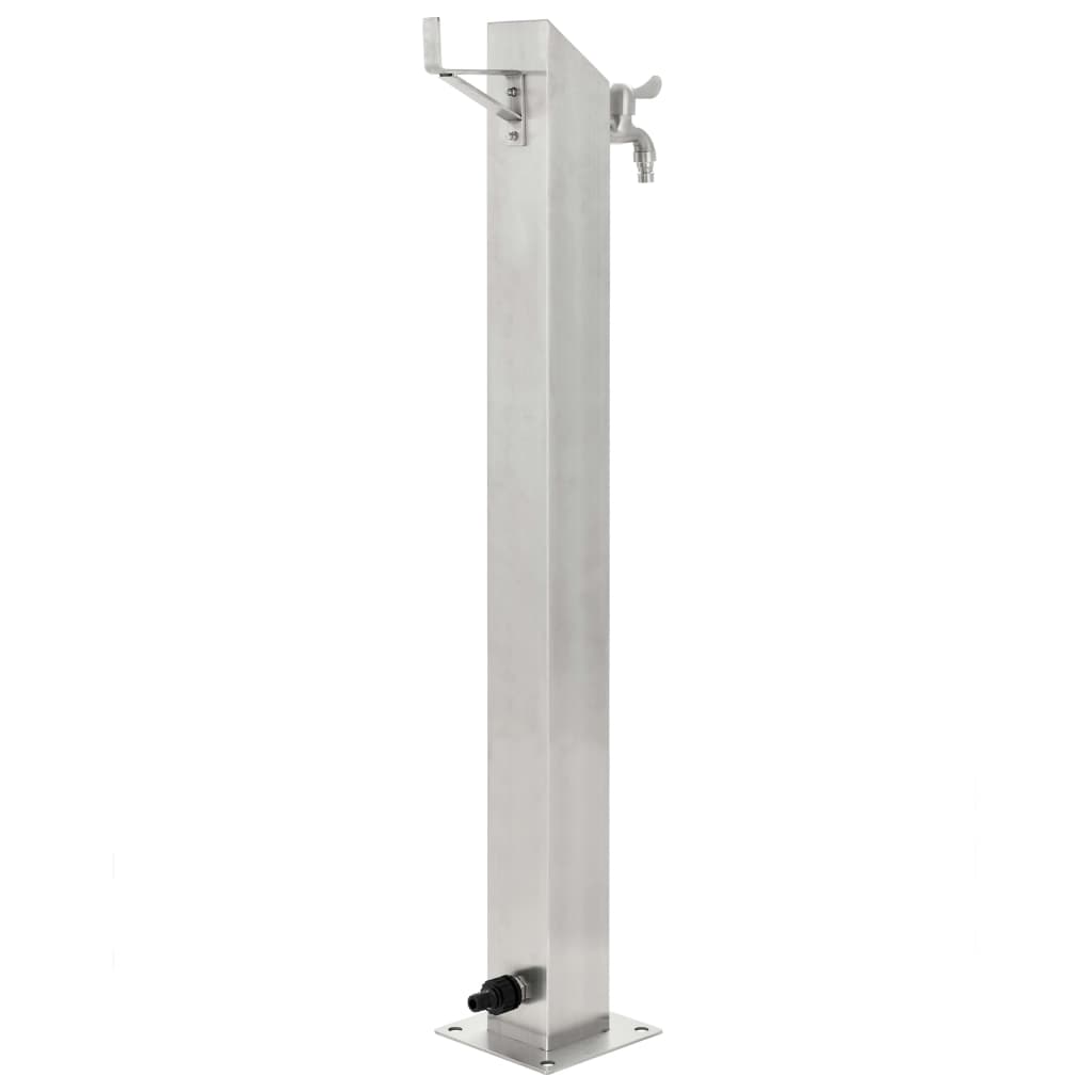 Coloană De Apă Pentru Grădină, 95 Cm, Oțel Inoxidabil, Pătrat