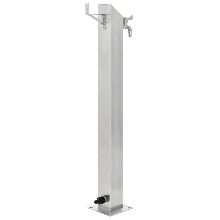 Coloană De Apă Pentru Grădină, 95 Cm, Oțel Inoxidabil, Pătrat