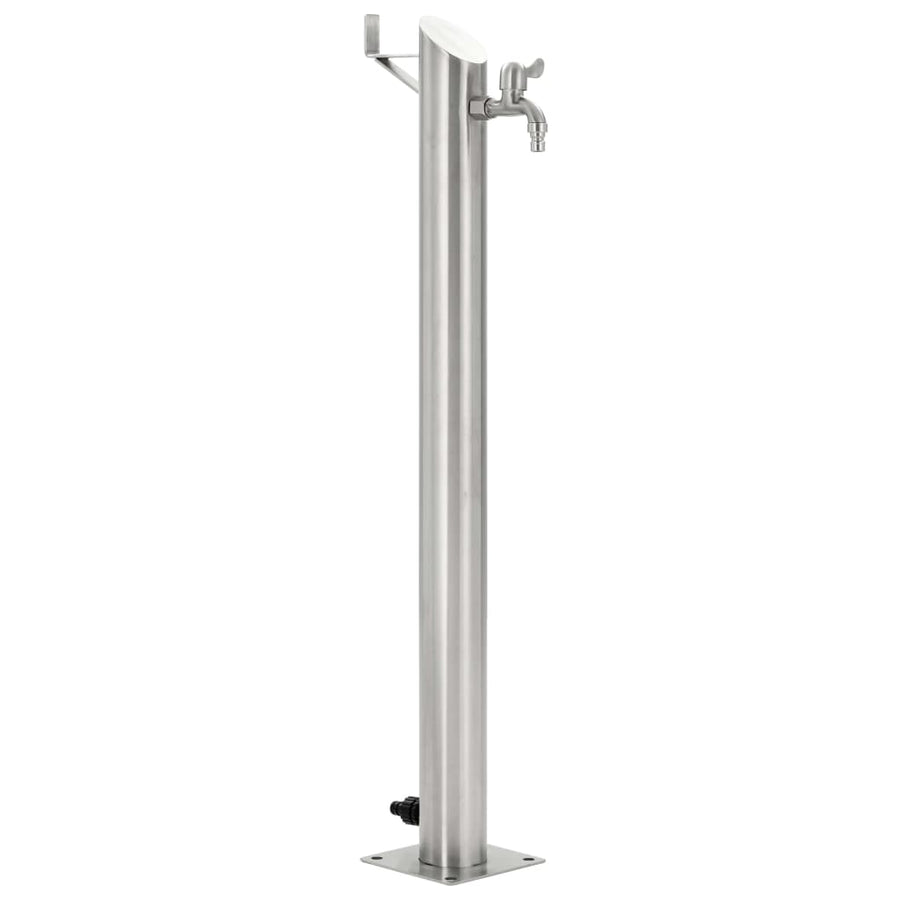 Coloană De Apă De Grădină, 95 Cm, Oțel Inoxidabil, Rotund