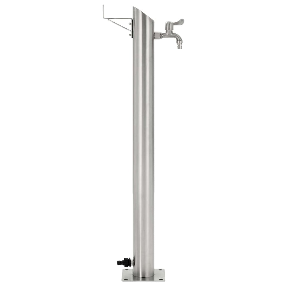 Coloană De Apă De Grădină, 95 Cm, Oțel Inoxidabil, Rotund