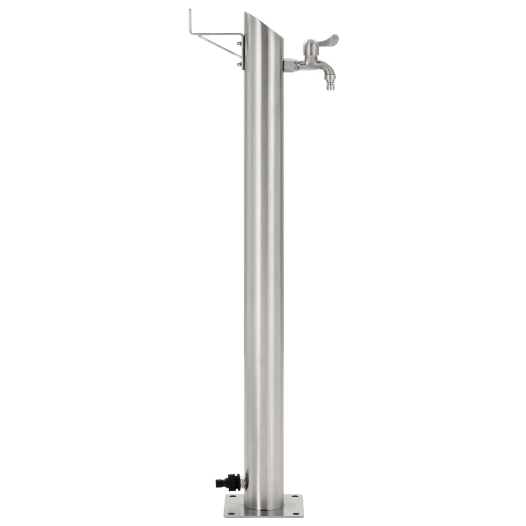 Coloană De Apă De Grădină, 95 Cm, Oțel Inoxidabil, Rotund