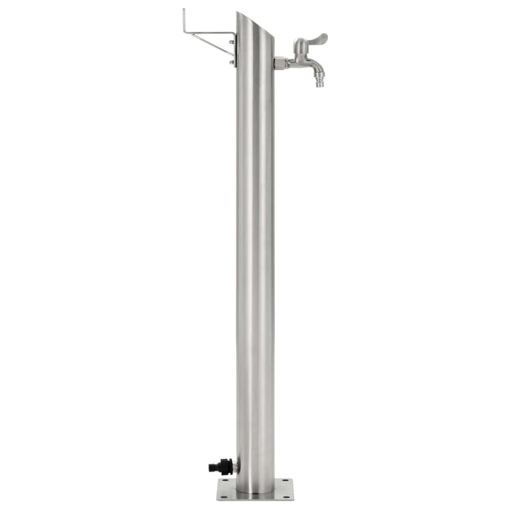 Coloană De Apă De Grădină, 95 Cm, Oțel Inoxidabil, Rotund