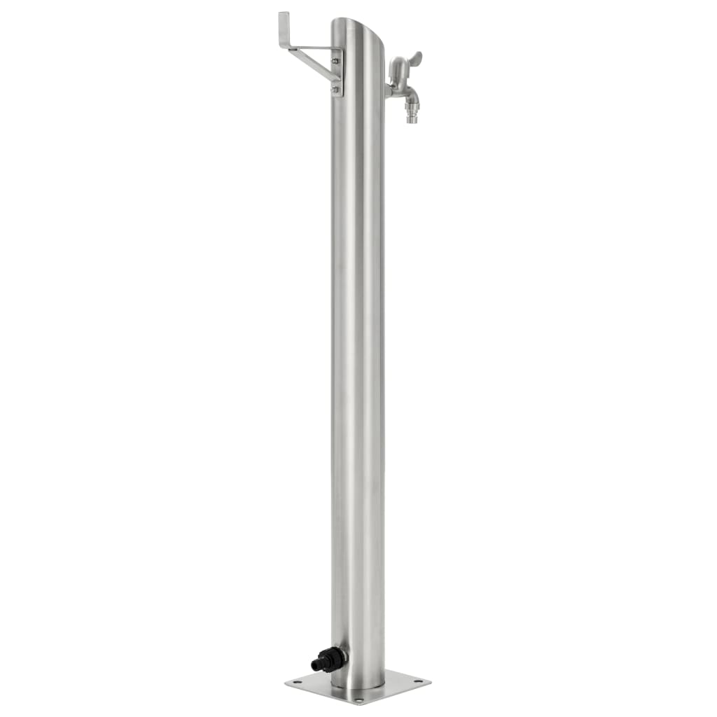 Coloană De Apă De Grădină, 95 Cm, Oțel Inoxidabil, Rotund