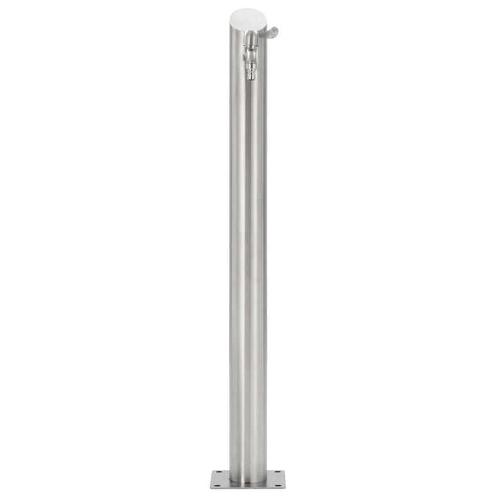 Coloană De Apă De Grădină, 95 Cm, Oțel Inoxidabil, Rotund