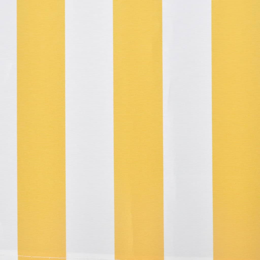 Copertină Pliabilă, Acționare Manuală, 300 Cm, Galben/Alb
