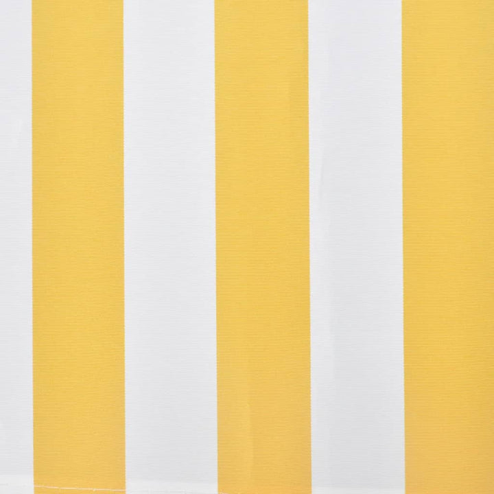 Copertină Pliabilă, Acționare Manuală, 300 Cm, Galben/Alb
