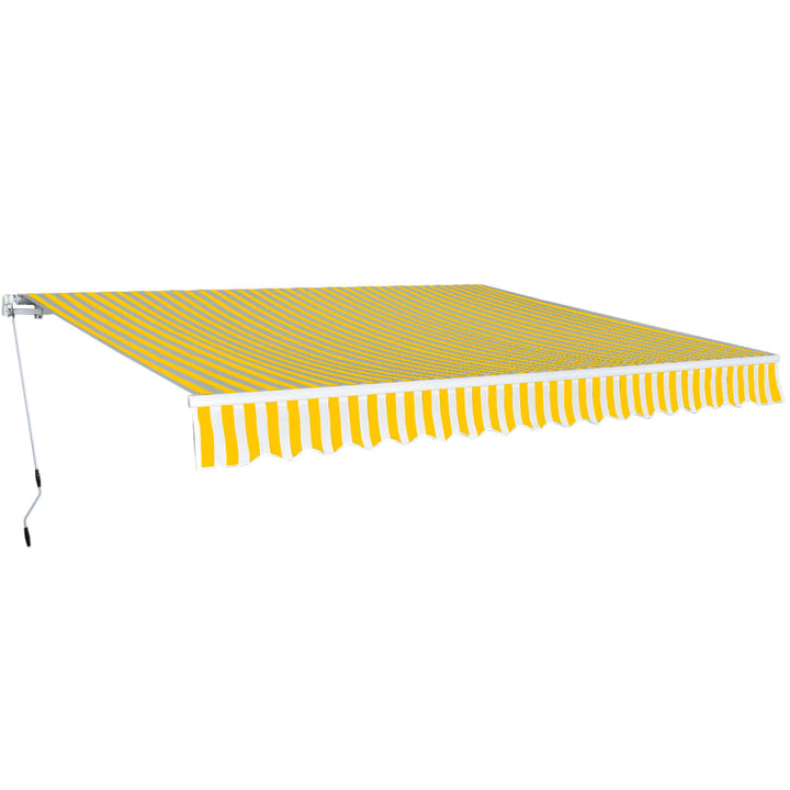 Copertină Pliabilă, Acționare Manuală, , Galben/Alb
