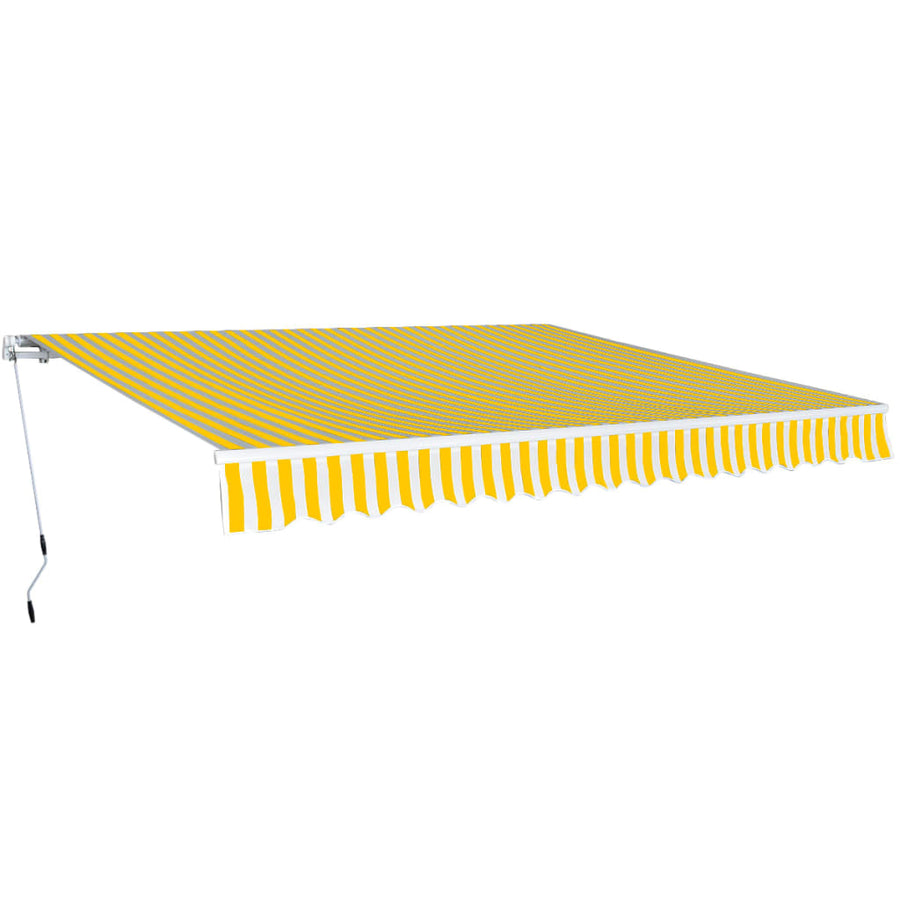 Copertină Pliabilă, Acționare Manuală, , Galben/Alb