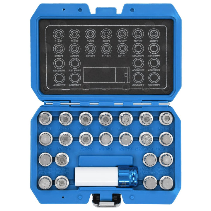 Set De Chei Blocare Jante, 23 Piese, Pentru Vag