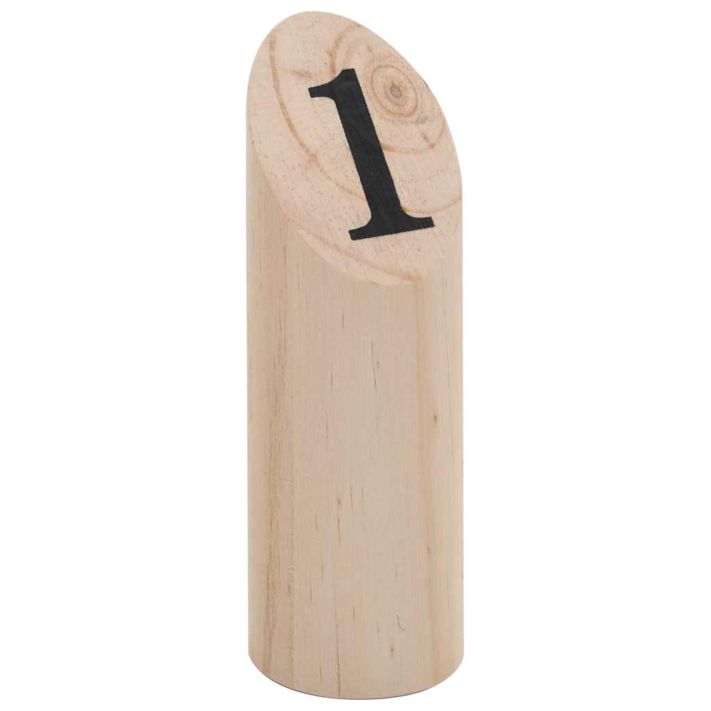 Set Pentru Joc Kubb Cu Numere, Lemn