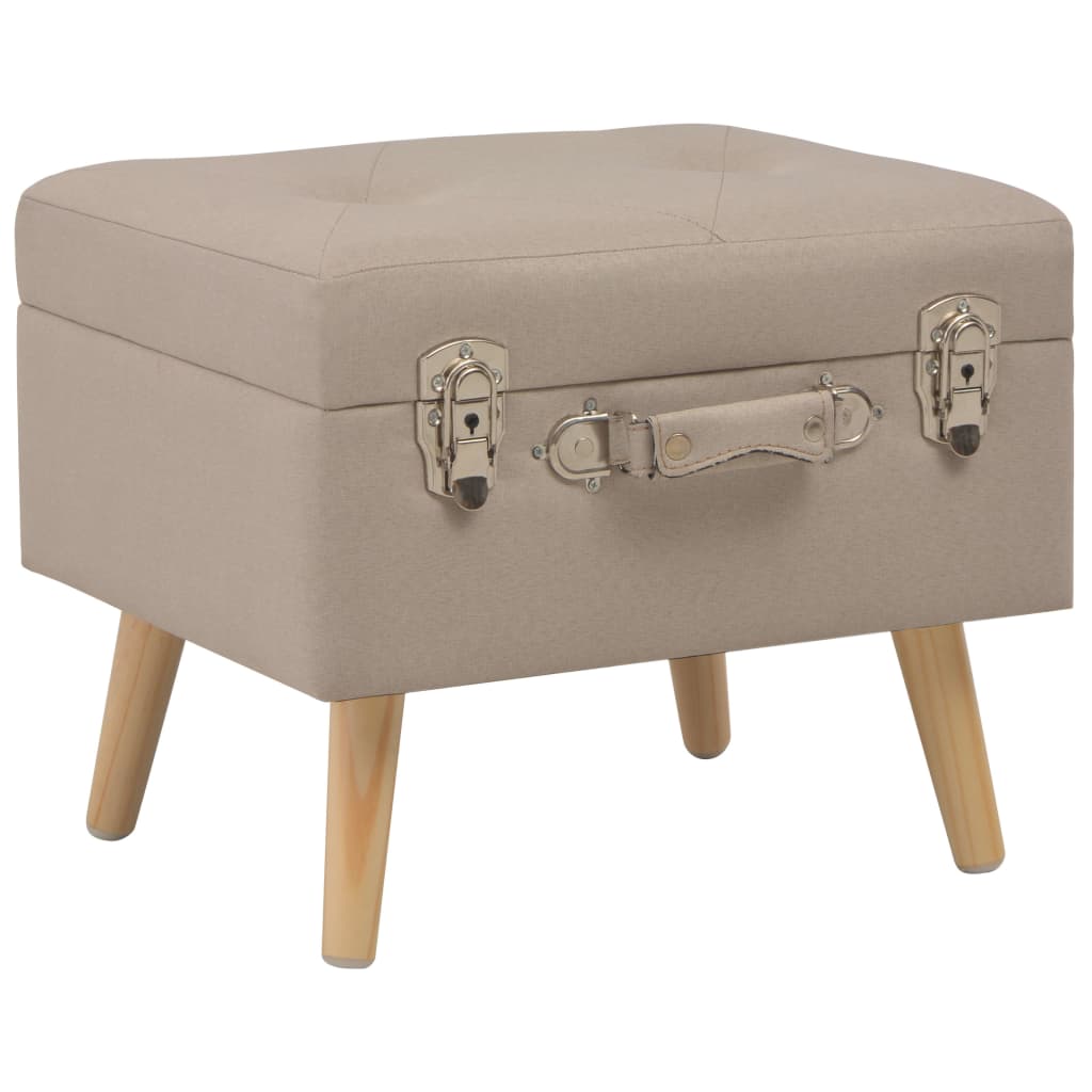 Taburet Cu Depozitare, 40 Cm, Închis, Material Textil