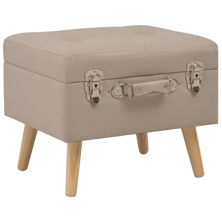 Taburet Cu Depozitare, 40 Cm, Închis, Material Textil