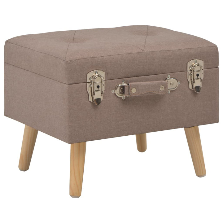 Taburet Cu Depozitare, 40 Cm, Închis, Material Textil