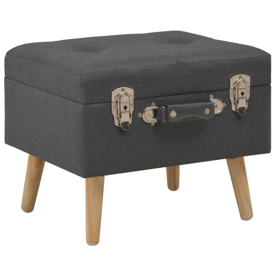 Taburet Cu Depozitare, 40 Cm, Închis, Material Textil