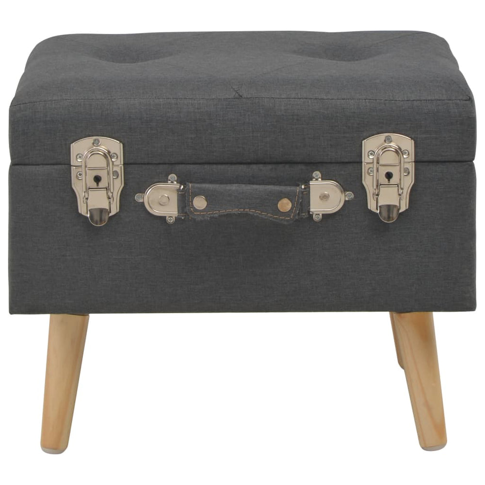 Taburet Cu Depozitare, 40 Cm, Închis, Material Textil