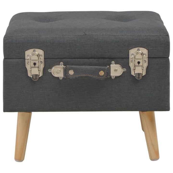 Taburet Cu Depozitare, 40 Cm, Închis, Material Textil