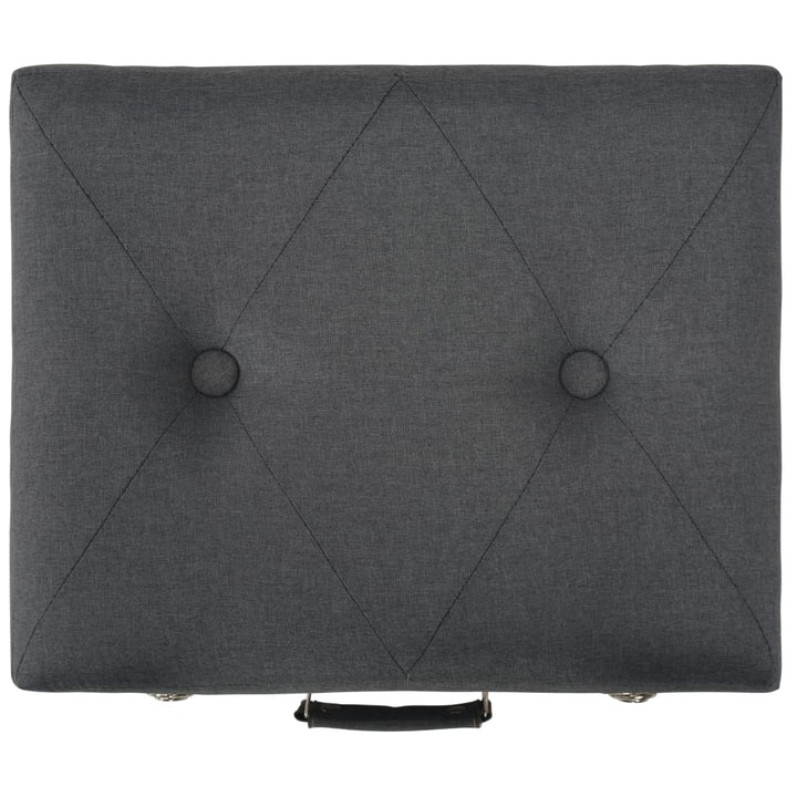 Taburet Cu Depozitare, 40 Cm, Închis, Material Textil