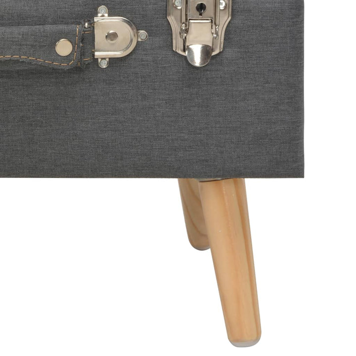 Taburet Cu Depozitare, 40 Cm, Închis, Material Textil